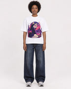 Mockup Boxy Heavyweight Tee White female full-body 14