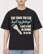 Mockup Boxy Heavyweight Tee Black male close-up 01