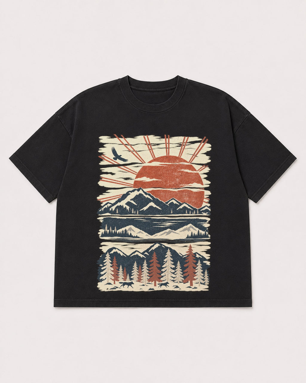 Mockup Boxy Heavyweight Tee Black product
