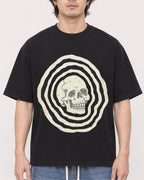 Mockup Boxy Heavyweight Tee Black male close-up 03