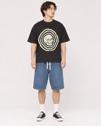Mockup Boxy Heavyweight Tee Black male full-body 03