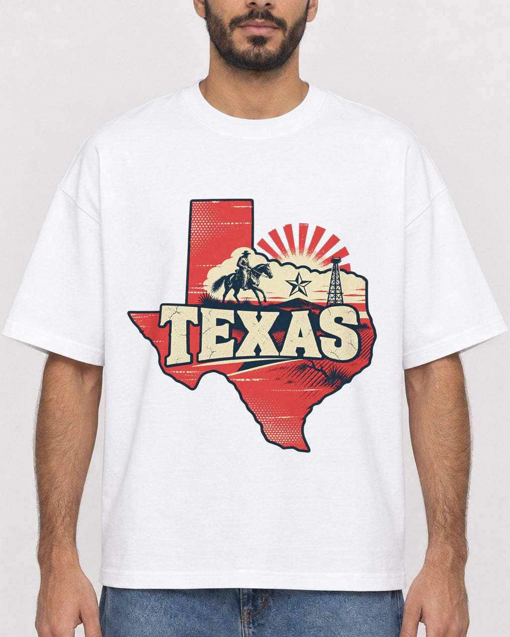 Mockup Boxy Heavyweight Tee White male close-up 07