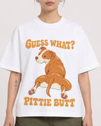 Mockup Boxy Heavyweight Tee White female close-up 12