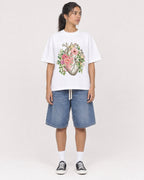 Mockup Boxy Heavyweight Tee White female full-body 16