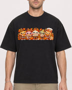 Mockup Boxy Heavyweight Tee Black male close-up 08