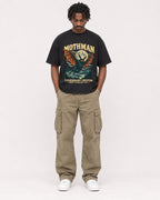 Mockup Boxy Heavyweight Tee Black male full-body 04
