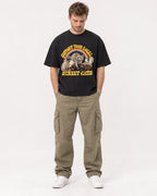 Mockup Boxy Heavyweight Tee Black male full-body 08