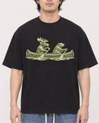 Mockup Boxy Heavyweight Tee Black male close-up 03