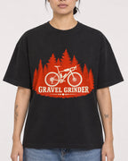 Mockup Boxy Heavyweight Tee Black female close-up 12
