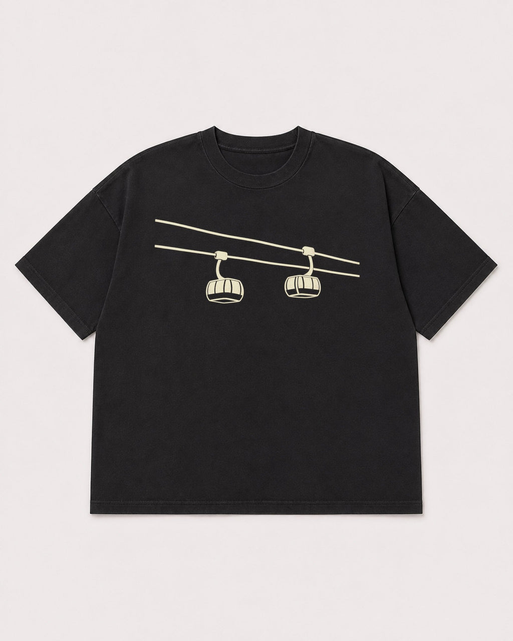Mockup Boxy Heavyweight Tee Black product