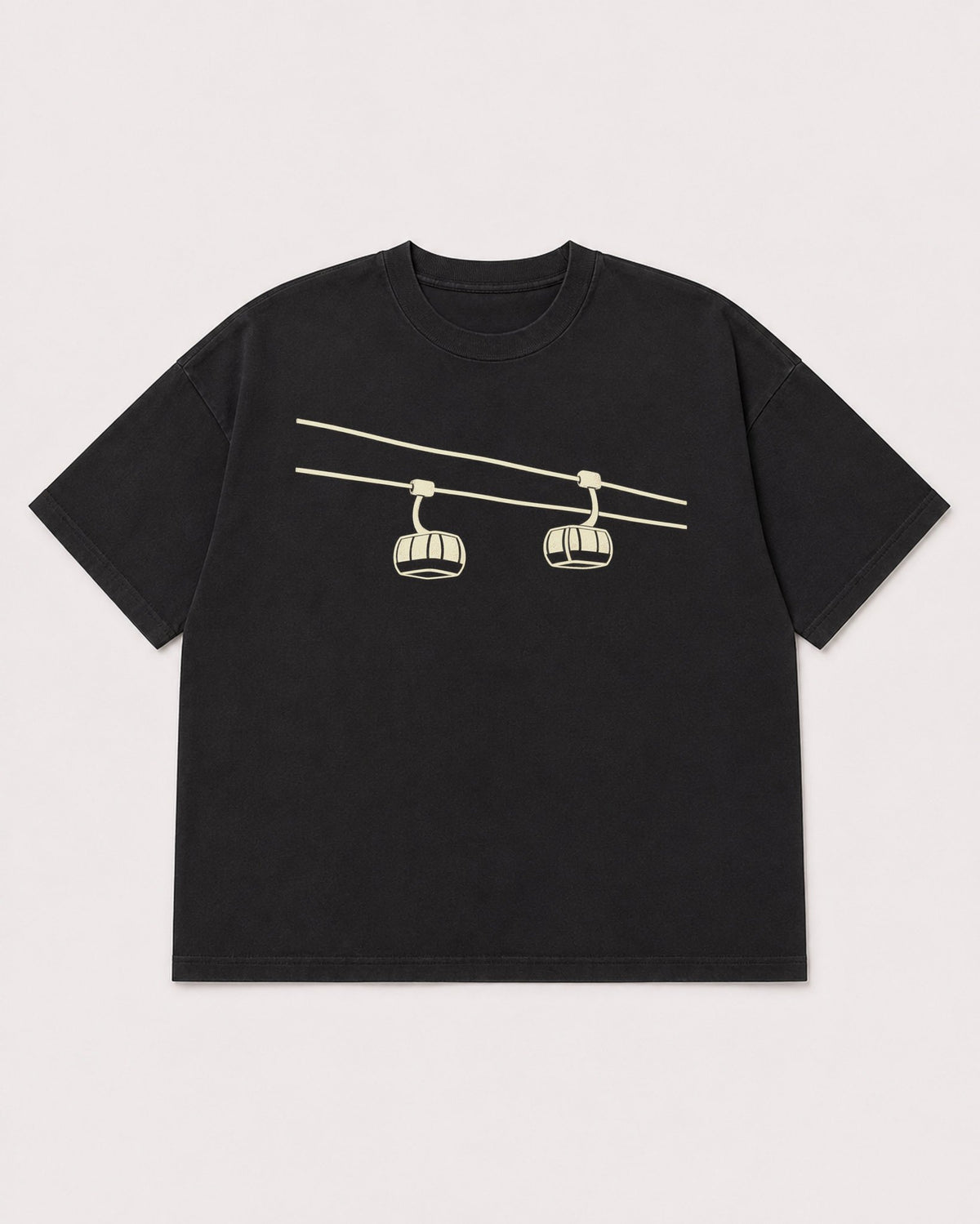 Mockup Boxy Heavyweight Tee Black product