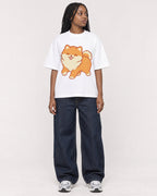 Mockup Boxy Heavyweight Tee White female full-body 04