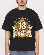 Mockup Boxy Heavyweight Tee Black male close-up 02