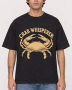 Mockup Boxy Heavyweight Tee Black male close-up 06