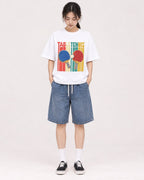 Mockup Boxy Heavyweight Tee White female full-body 21