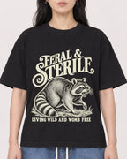 Mockup Boxy Heavyweight Tee Black female close-up 13