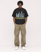 Mockup Boxy Heavyweight Tee Black male full-body 04