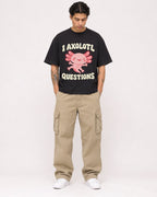 Mockup Boxy Heavyweight Tee Black male full-body 36