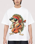 Mockup Boxy Heavyweight Tee White male close-up 11