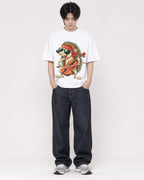 Mockup Boxy Heavyweight Tee White male full-body 11