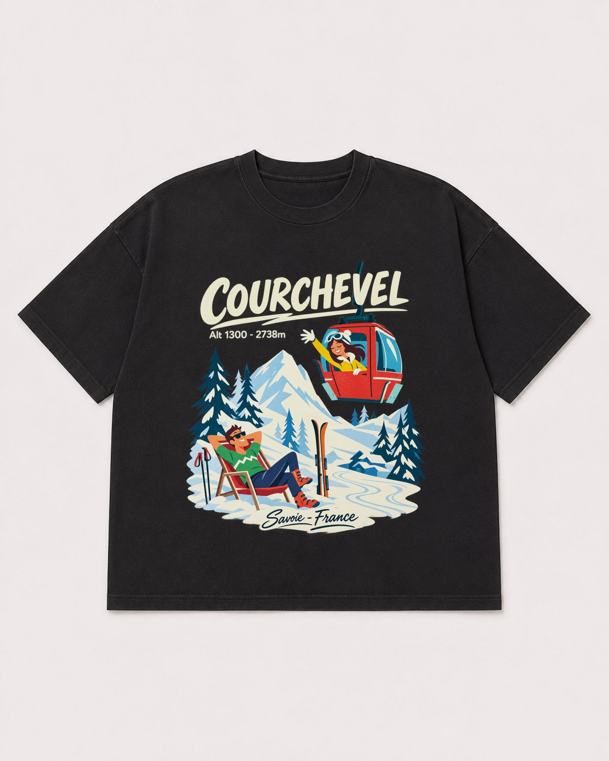 Mockup Boxy Heavyweight Tee Black product