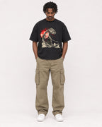 Mockup Boxy Heavyweight Tee Black male full-body 04