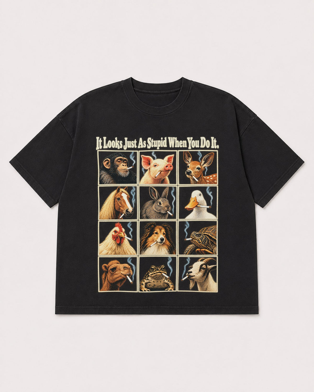 Mockup Boxy Heavyweight Tee Black product