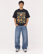 Mockup Boxy Heavyweight Tee Black male full-body 46