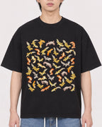 Mockup Boxy Heavyweight Tee Black male close-up 11