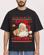 Mockup Boxy Heavyweight Tee Black male close-up 07