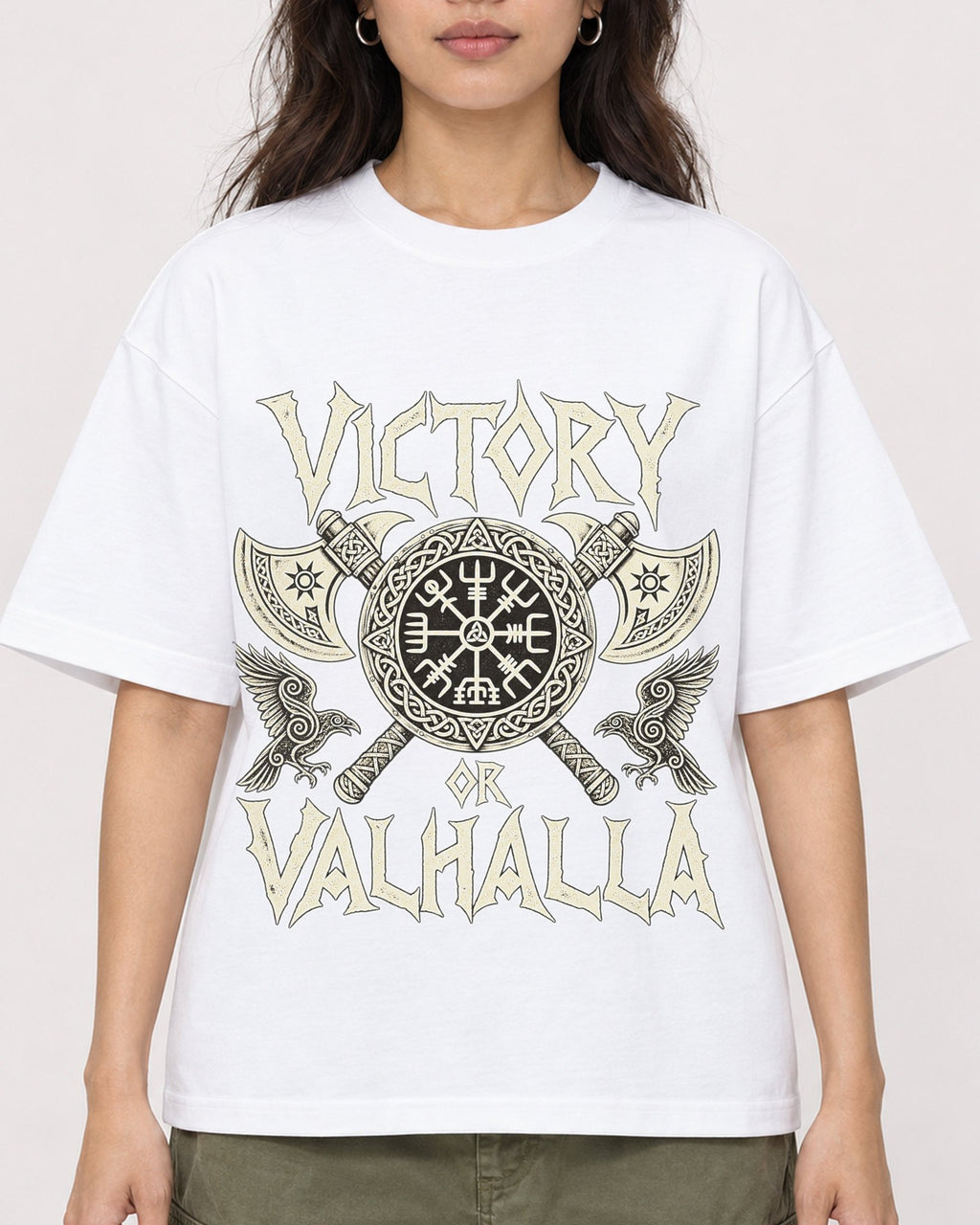 Mockup Boxy Heavyweight Tee White female close-up 02
