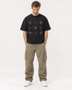 Mockup Boxy Heavyweight Tee Black male full-body 08