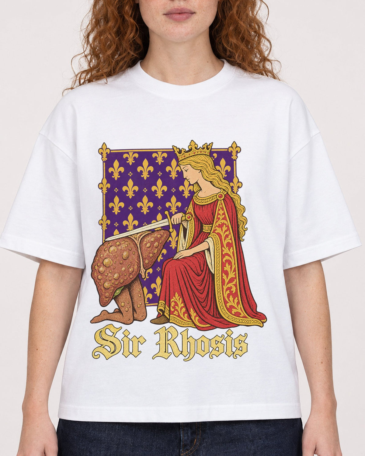 Mockup Boxy Heavyweight Tee White female close-up 09