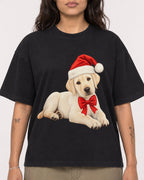 Mockup Boxy Heavyweight Tee Black female close-up 06