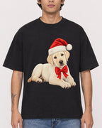 Mockup Boxy Heavyweight Tee Black male close-up 06