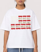 Mockup Boxy Heavyweight Tee White female close-up 16