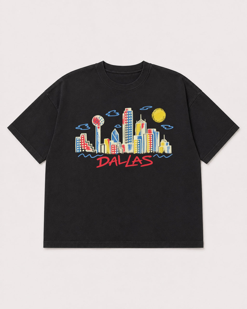 Mockup Boxy Heavyweight Tee Black product