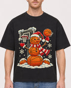 Mockup Boxy Heavyweight Tee Black male close-up 38