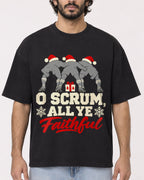 Mockup Boxy Heavyweight Tee Black male close-up 17