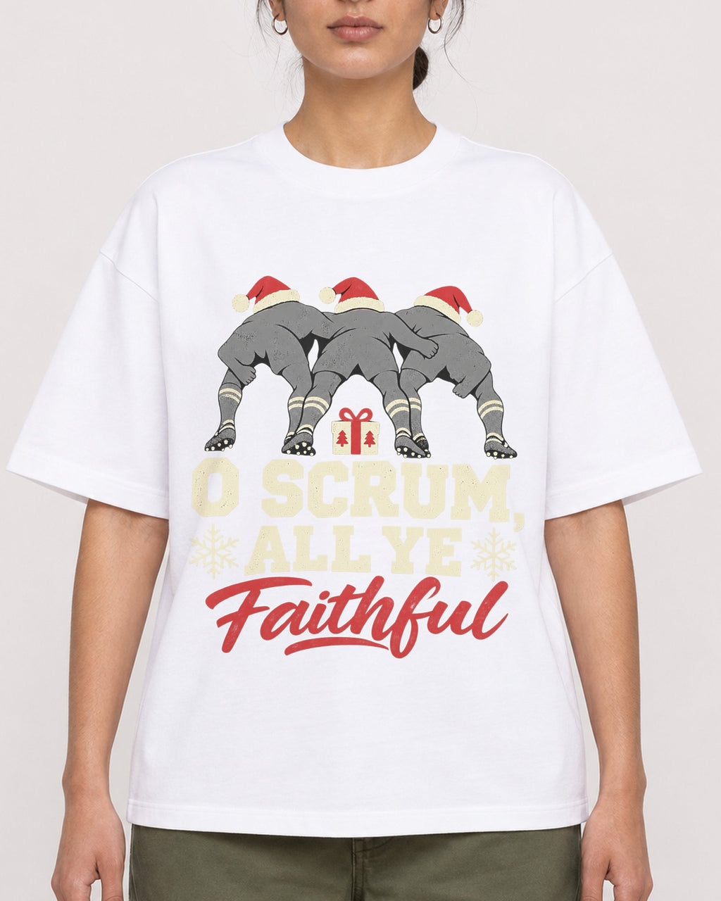 Mockup Boxy Heavyweight Tee White female close-up 17