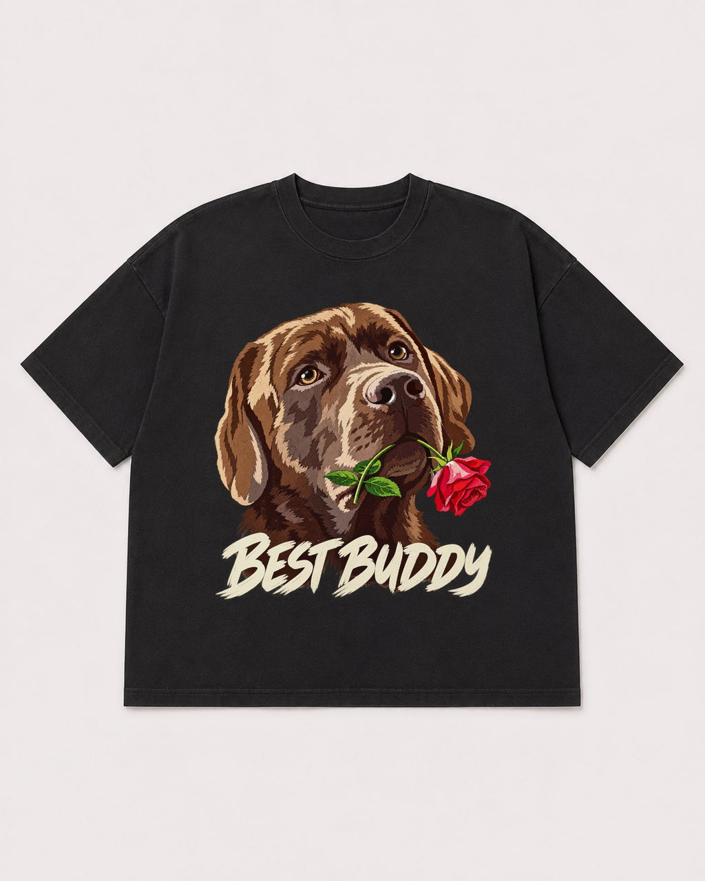 Mockup Boxy Heavyweight Tee Black product