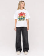 Mockup Boxy Heavyweight Tee White female full-body 08