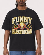 Mockup Boxy Heavyweight Tee Black male close-up 34