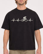 Mockup Boxy Heavyweight Tee Black male close-up 28