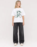 Mockup Boxy Heavyweight Tee White female full-body 08