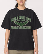 Mockup Boxy Heavyweight Tee Black female close-up 42