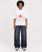 Mockup Boxy Heavyweight Tee White female full-body 14