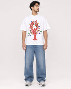 Mockup Boxy Heavyweight Tee White male full-body 02