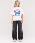 Mockup Boxy Heavyweight Tee White female full-body 08
