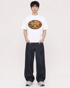Mockup Boxy Heavyweight Tee White male full-body 01